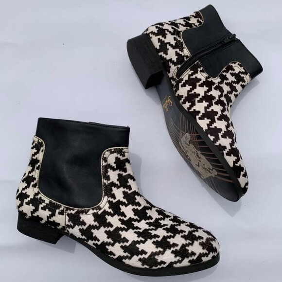 Shellys London Houndstooth Hair Ankle Boots – Women’s Size 7 – Never Worn! - Picture 4 of 8